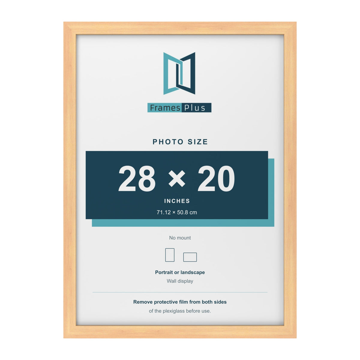 Pine picture frame for a 28 x 20 inch photo