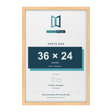 Pine picture frame for a 36 x 24 inch photo