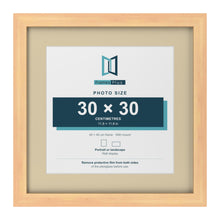 Pine 40 x 40 cm picture frame with an ivory mount for a 30 x 30 cm photo