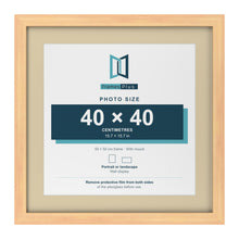 Pine 50 x 50 cm picture frame with an ivory mount for a 40 x 40 cm photo