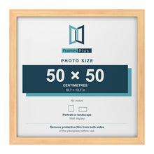 Pine picture frame for a 50 x 50 cm photo
