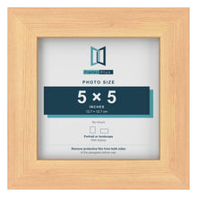 Pine picture frame for a 5 x 5 inch photo