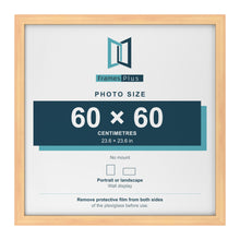 Pine picture frame for a 60 x 60 cm photo