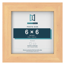 Pine picture frame for a 6 x 6 inch photo