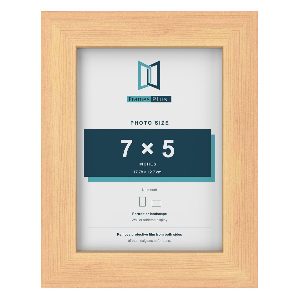 Pine picture frame for a 7 x 5 inch photo