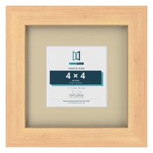 Pine 7 x 7 inch picture frame with an ivory mount for a 4 x 4 inch photo