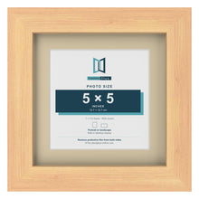 Pine 7 x 7 inch picture frame with an ivory mount for a 5 x 5 inch photo