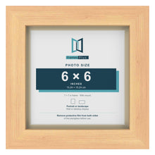 Pine 7 x 7 inch picture frame with an ivory mount for a 6 x 6 inch photo