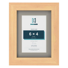 Pine 8 x 6 inch picture frame with a Dawn Grey mount for a 6 x 4 inch photo