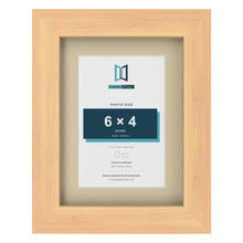 Pine 8 x 6 inch picture frame with an ivory mount for a 6 x 4 inch photo