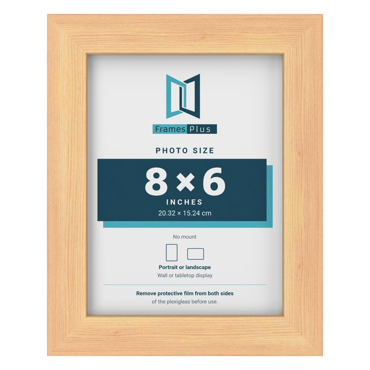 Pine picture frame for a 8 x 6 inch photo