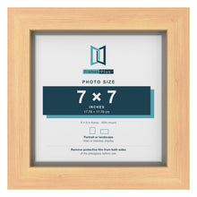 Pine 8 x 8 inch picture frame with a Dawn Grey mount for a 7 x 7 inch photo