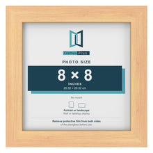 Pine picture frame for a 8 x 8 inch photo