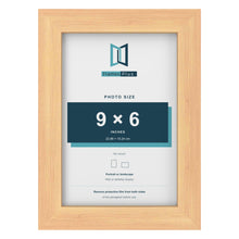 Pine picture frame for a 9 x 6 inch photo