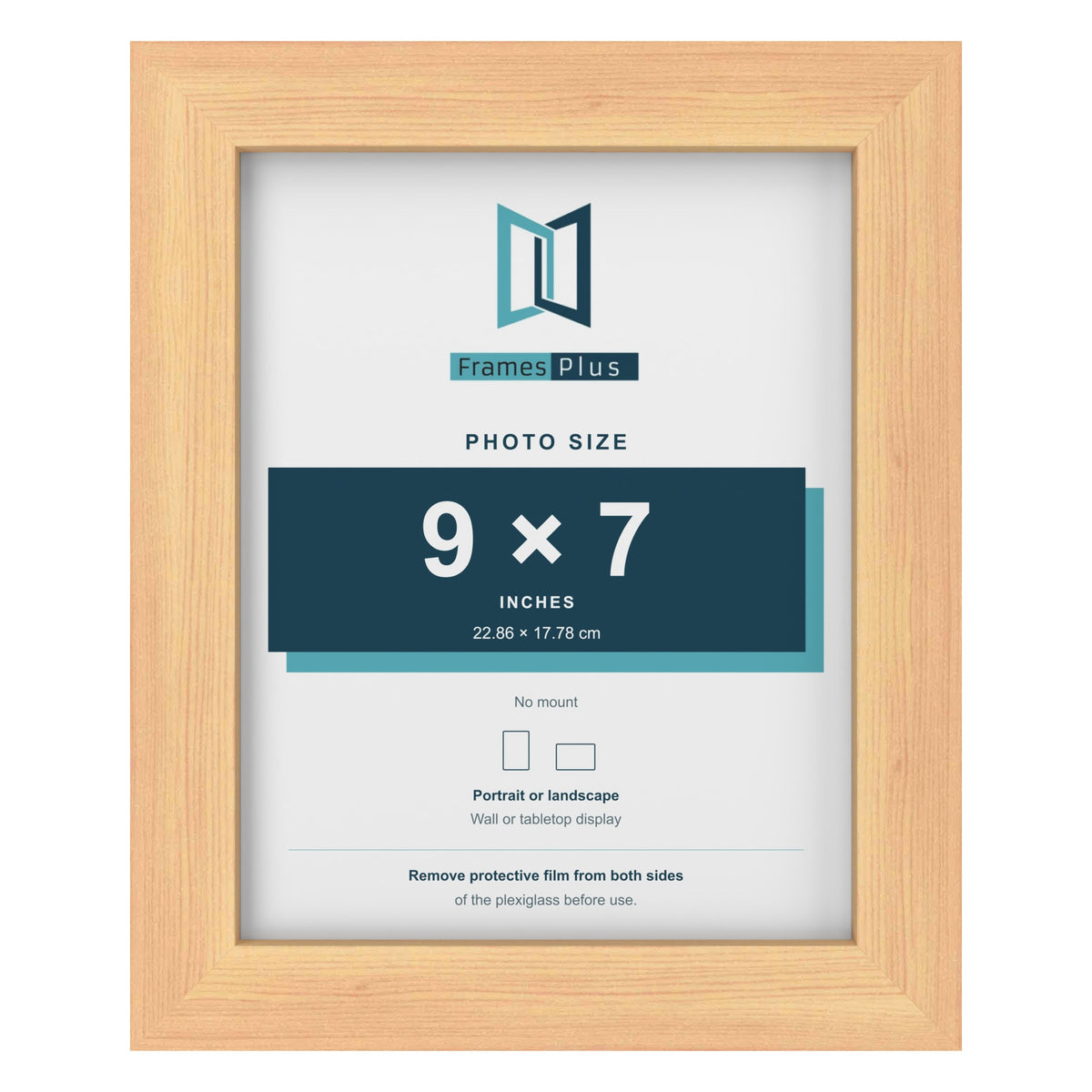 Pine picture frame for a 9 x 7 inch photo