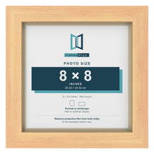 Pine 9 x 9 inch picture frame with an ivory mount for an 8 x 8 inch photo