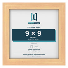 Pine picture frame for a 9 x 9 inch photo