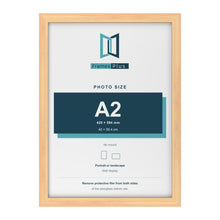 Pine picture frame for an A2 photo