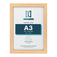 Pine picture frame for an A3 photo