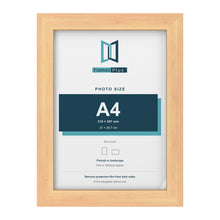 Pine picture frame for an A4 photo