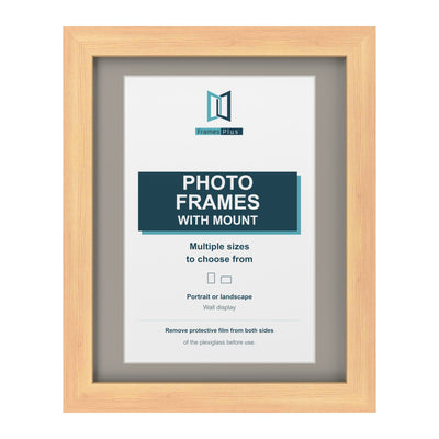 Classic Range Pine Picture, Photo & Poster Frame with Dawn Grey Mount