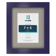 Purple 10 x 8 inch picture frame with a Dawn Grey mount for a 7 x 5 inch photo