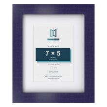 Purple 10 x 8 inch picture frame with a white mount for a 7 x 5 inch photo