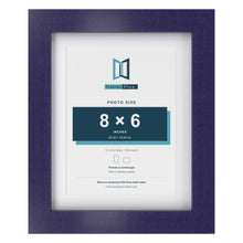 Purple 10 x 8 inch picture frame with a white mount for a 8 x 6 inch photo