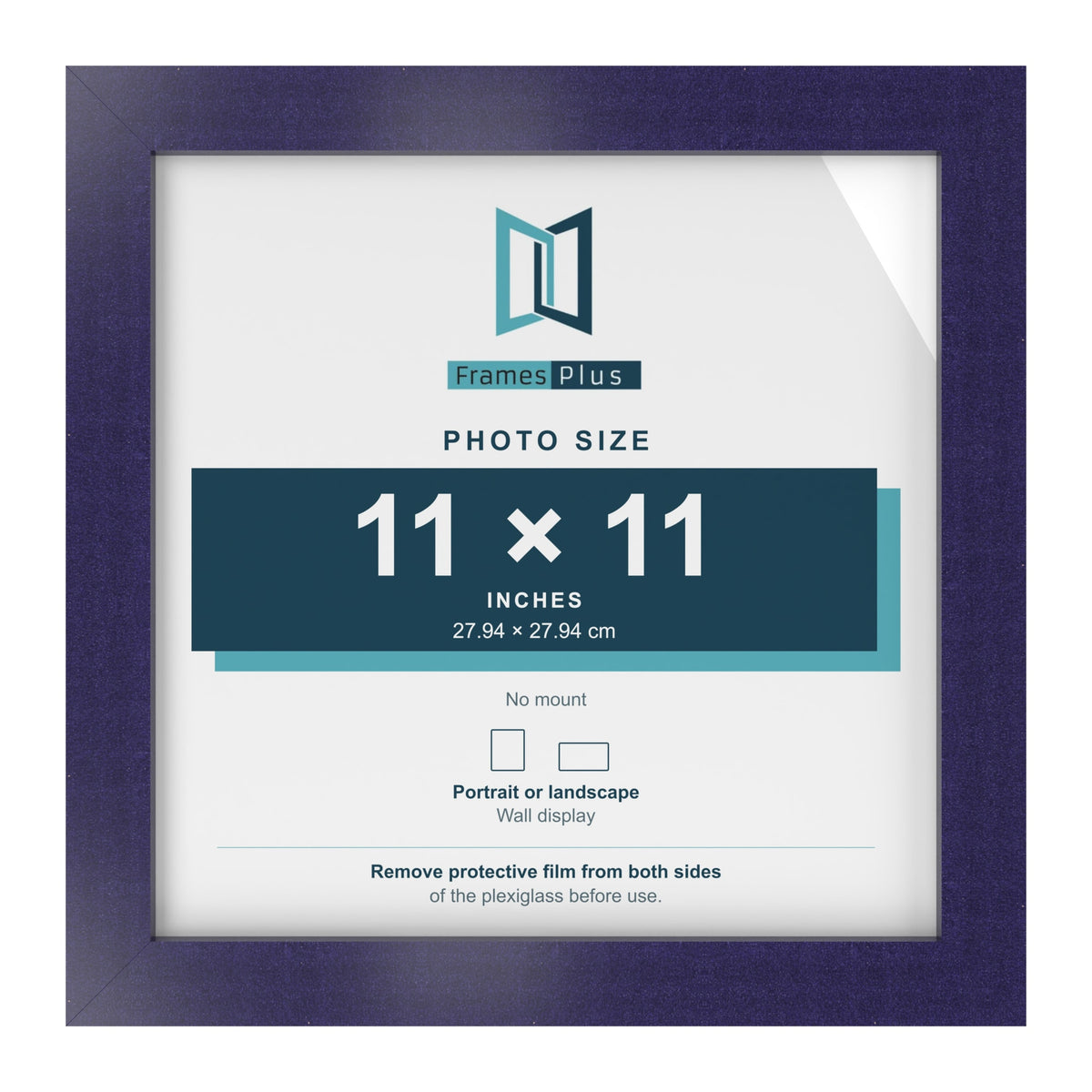 Purple picture frame for a 11 x 11 inch photo
