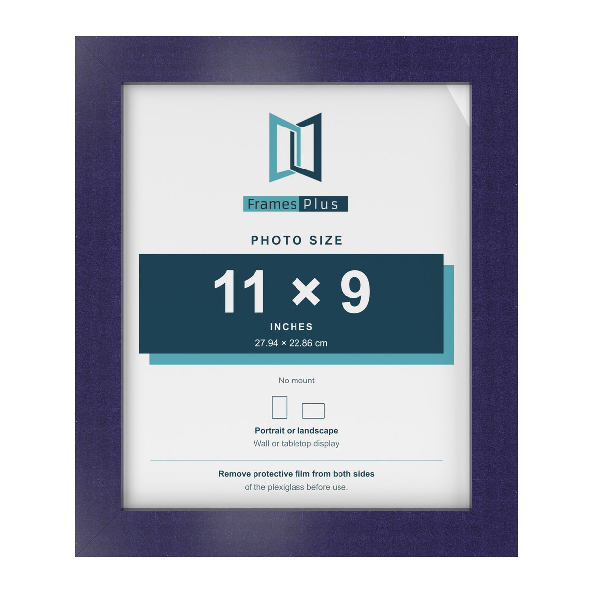 Purple picture frame for a 11 x 9 inch photo