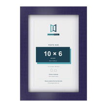 Purple 12 x 8 inch picture frame with a white mount for a 10 x 6 inch photo
