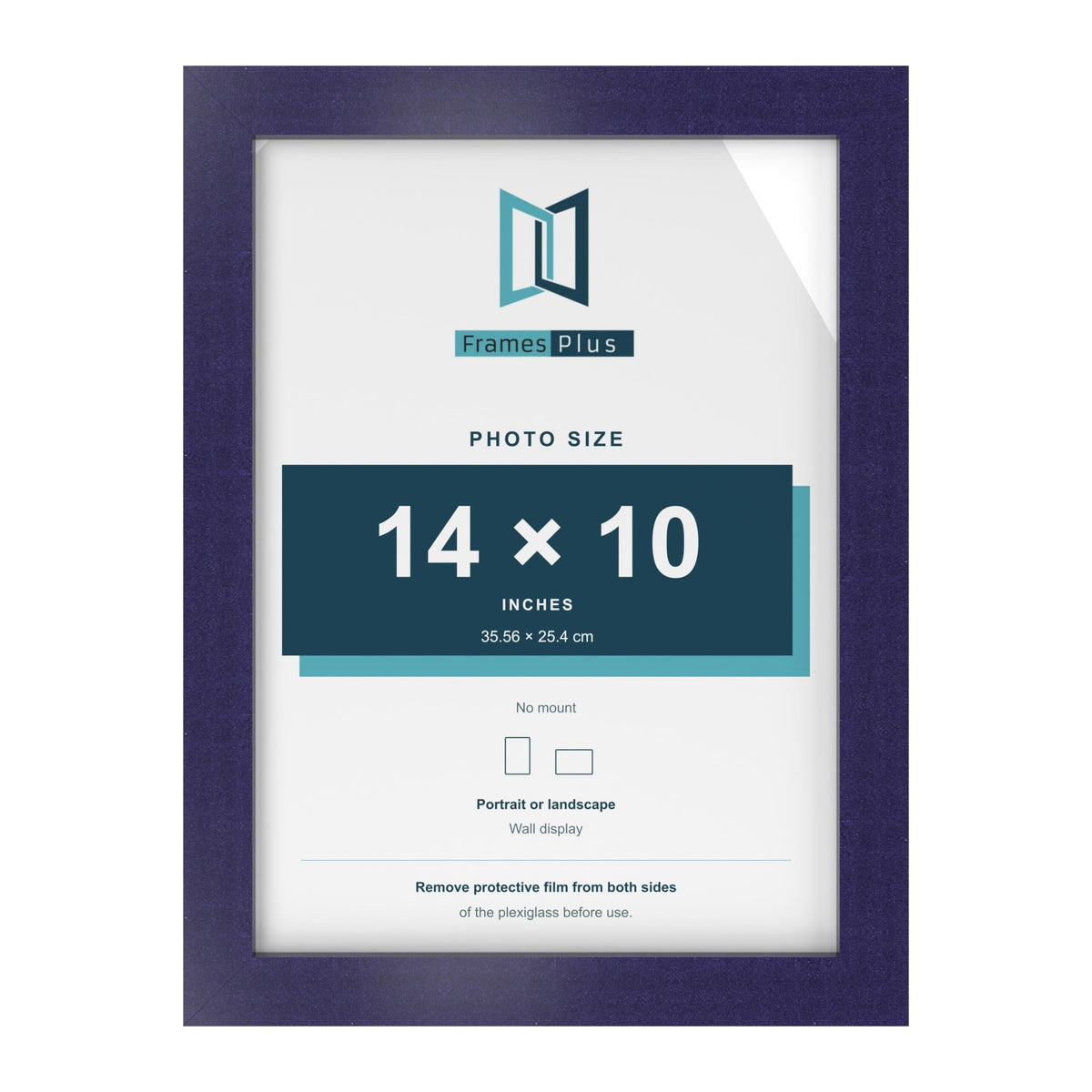 Purple picture frame for a 14 x 10 inch photo