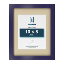 Purple 14 x 11 inch picture frame with an ivory mount for a 10 x 8 inch photo
