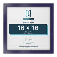Purple picture frame for a 16 x 16 inch photo