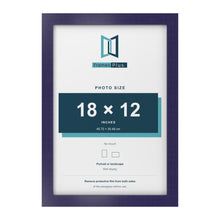 Purple picture frame for a 18 x 12 inch photo