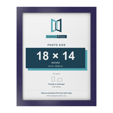 Purple picture frame for a 18 x 14 inch photo