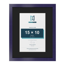Purple 20 x 16 inch picture frame with a black mount for a 15 x 10 inch photo