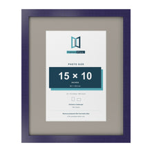 Purple 20 x 16 inch picture frame with a Dawn Grey mount for a 15 x 10 inch photo