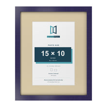 Purple 20 x 16 inch picture frame with an ivory mount for a 15 x 10 inch photo