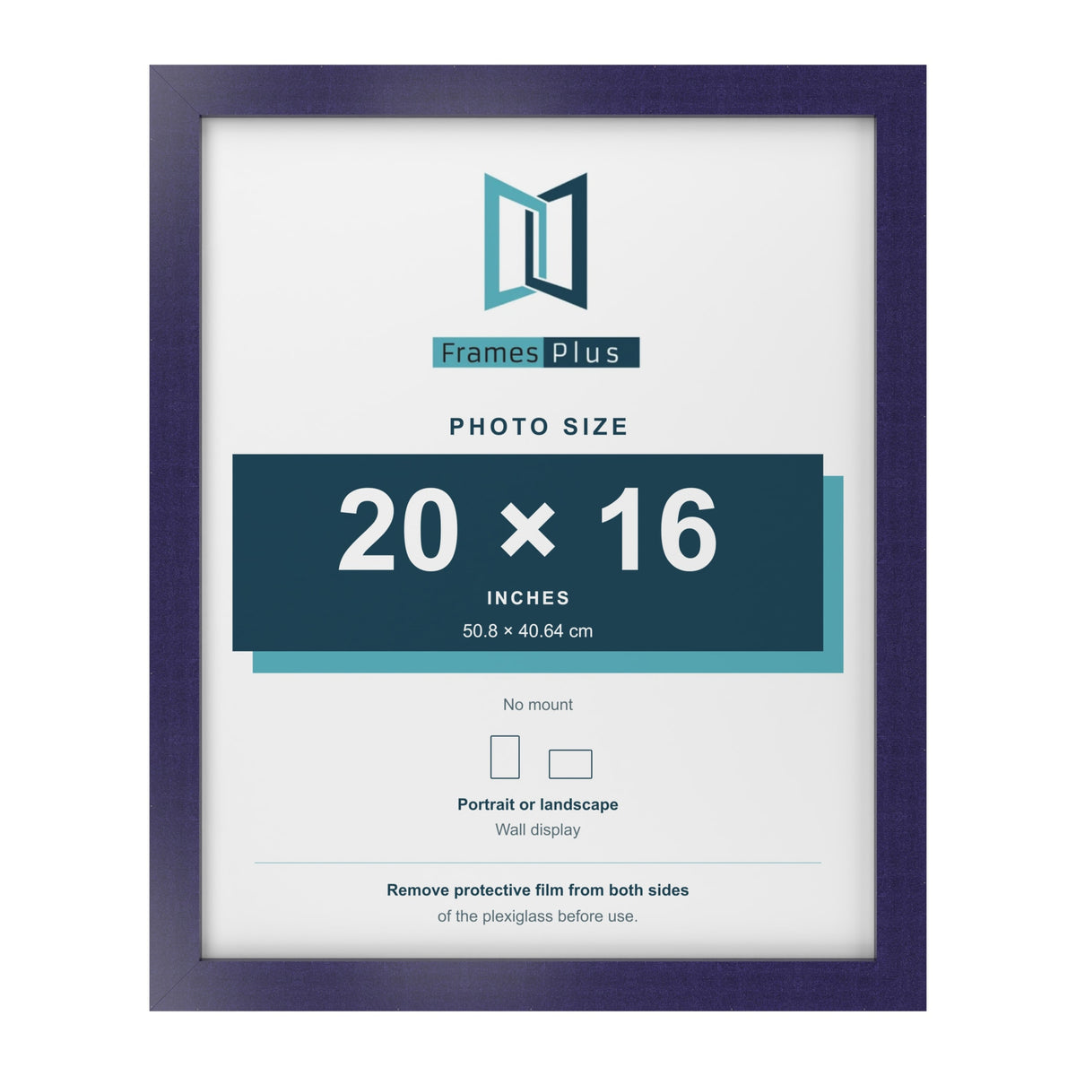 Purple picture frame for a 20 x 16 inch photo