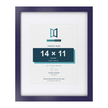 Purple 20 x 16 inch picture frame with a white mount for a 14 x 11 inch photo