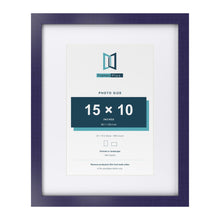 Purple 20 x 16 inch picture frame with a white mount for a 15 x 10 inch photo
