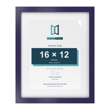 Purple 20 x 16 inch picture frame with a white mount for a 16 x 12 inch photo