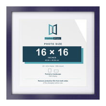 Purple 20 x 20 inch picture frame with a white mount for a 16 x 16 inch photo