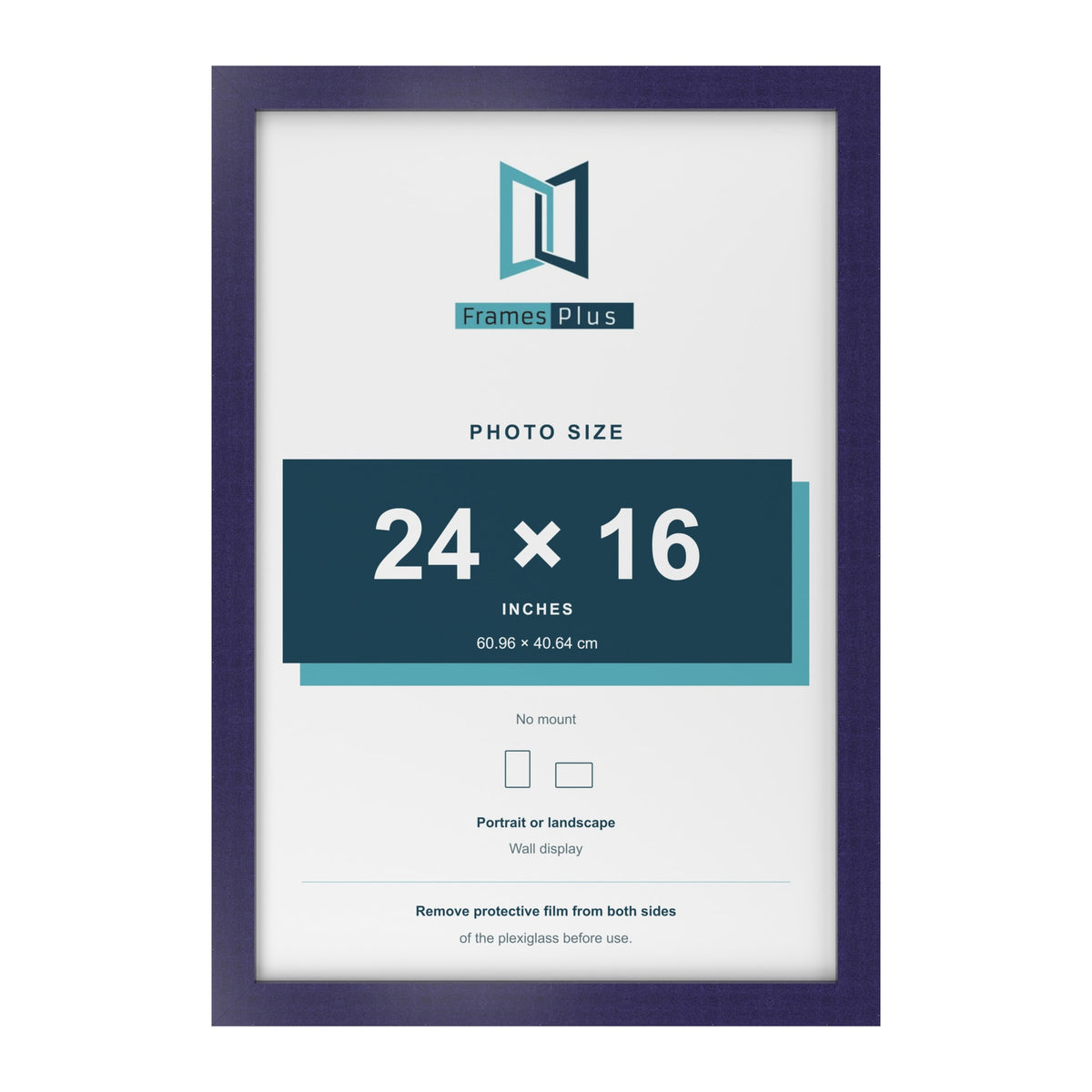Purple picture frame for a 24 x 16 inch photo