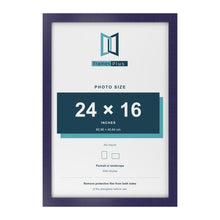 Purple picture frame for a 24 x 16 inch photo