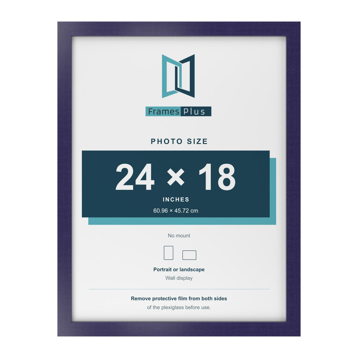 Purple picture frame for a 24 x 18 inch photo
