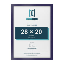 Purple picture frame for a 28 x 20 inch photo