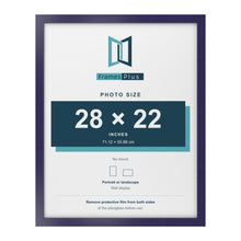 Purple picture frame for a 28 x 22 inch photo