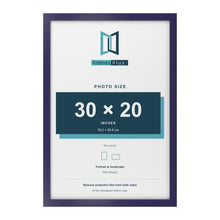 Purple picture frame for a 30 x 20 inch photo
